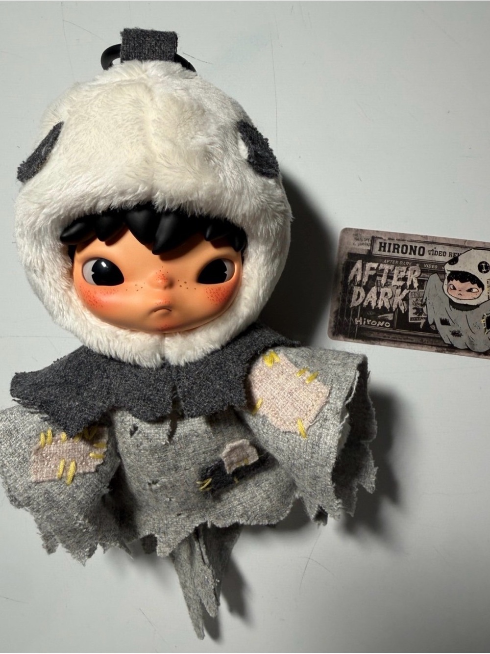 After Dark Plush Doll in White & Gray by Hirono